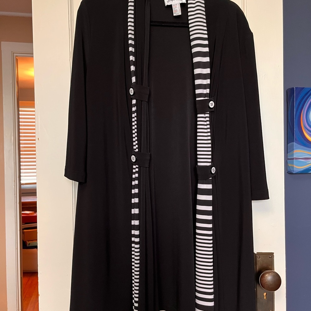 Joseph Ribkoff Black and White Striped Top